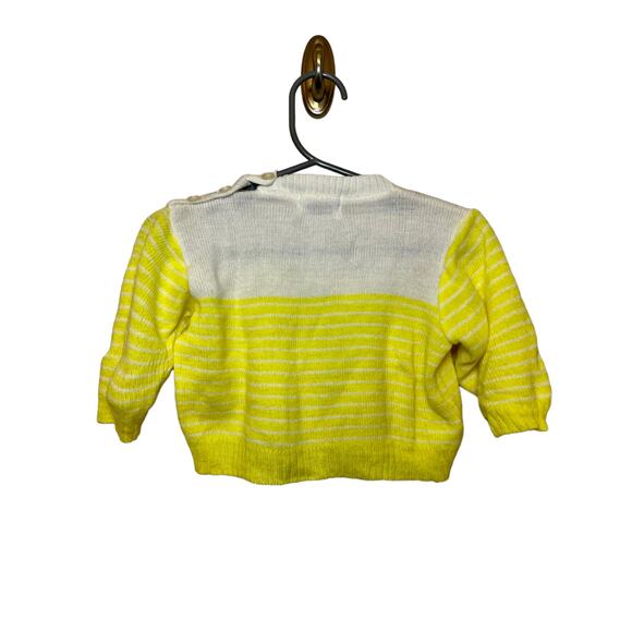 Vintage Murphy’s infant sweater yellow squirrel and stripe pattern - Picture 5 of 5